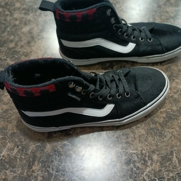 VANS   MENS SNEEKERS BLACK/ WHITE HIGH TOP - Picture 2 of 4